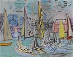 Sailboats in the Port of Deauville 1935