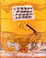 The Yellow Console with a Violin