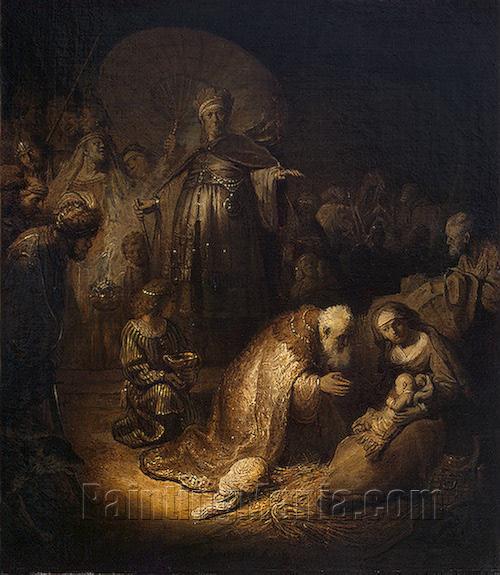 Adoration of the Magi Rembrandt van Rijn Paintings