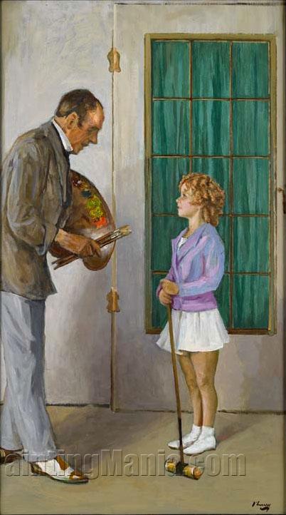 Shirley Temple and the Painter - Sir John Lavery Paintings