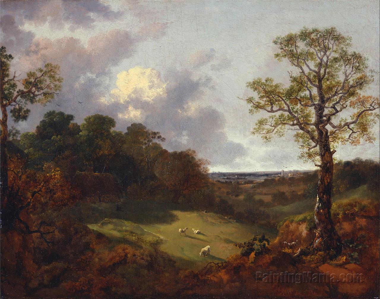 Wooded Landscape with a Cottage and Shepherd