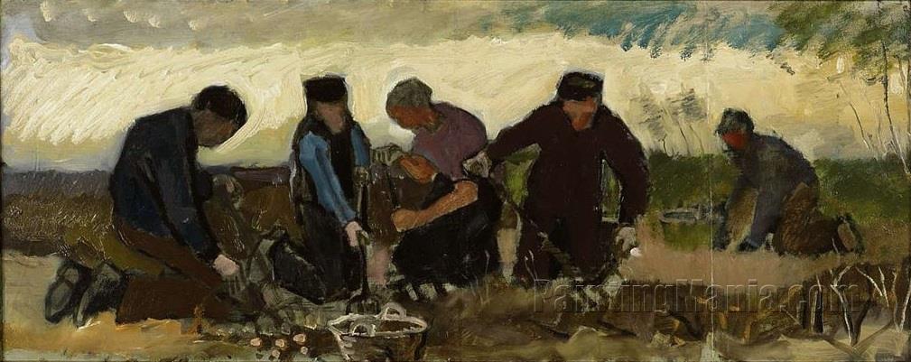 Potato Harvest (Five Figures)