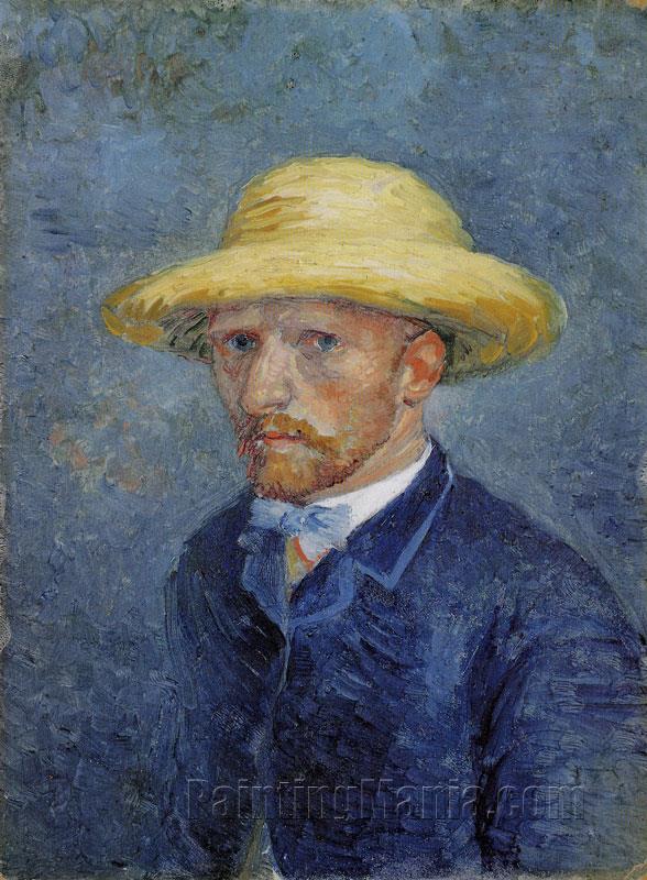 van gogh style straw hat