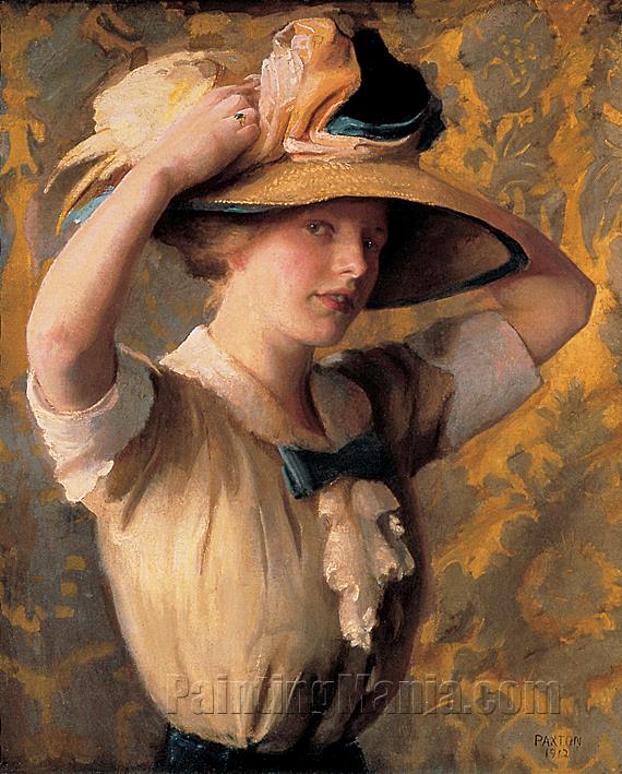 The Shade Hat - William McGregor Paxton Paintings