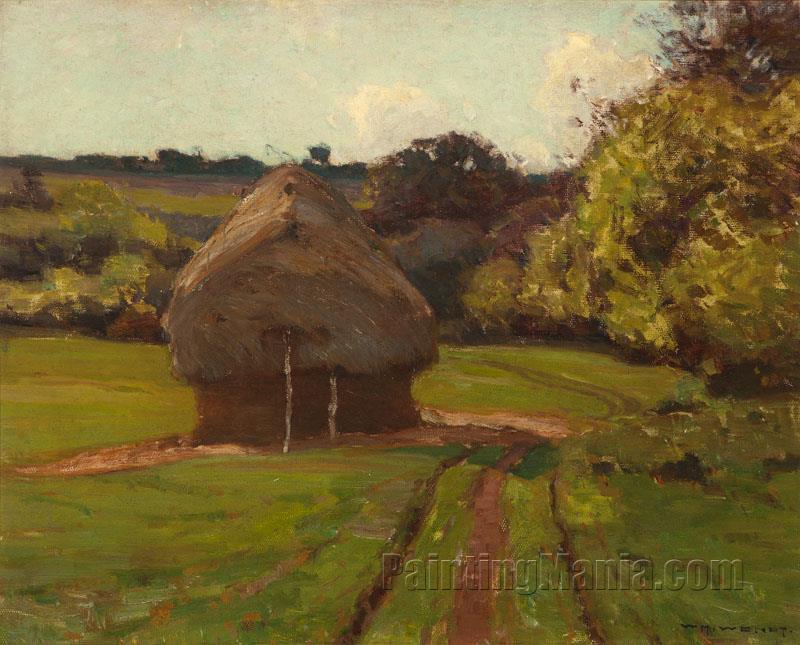 Landscape with Hay Bale